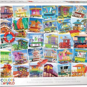 Eurographics Lifeguard Towers 1000-Piece Puzzle